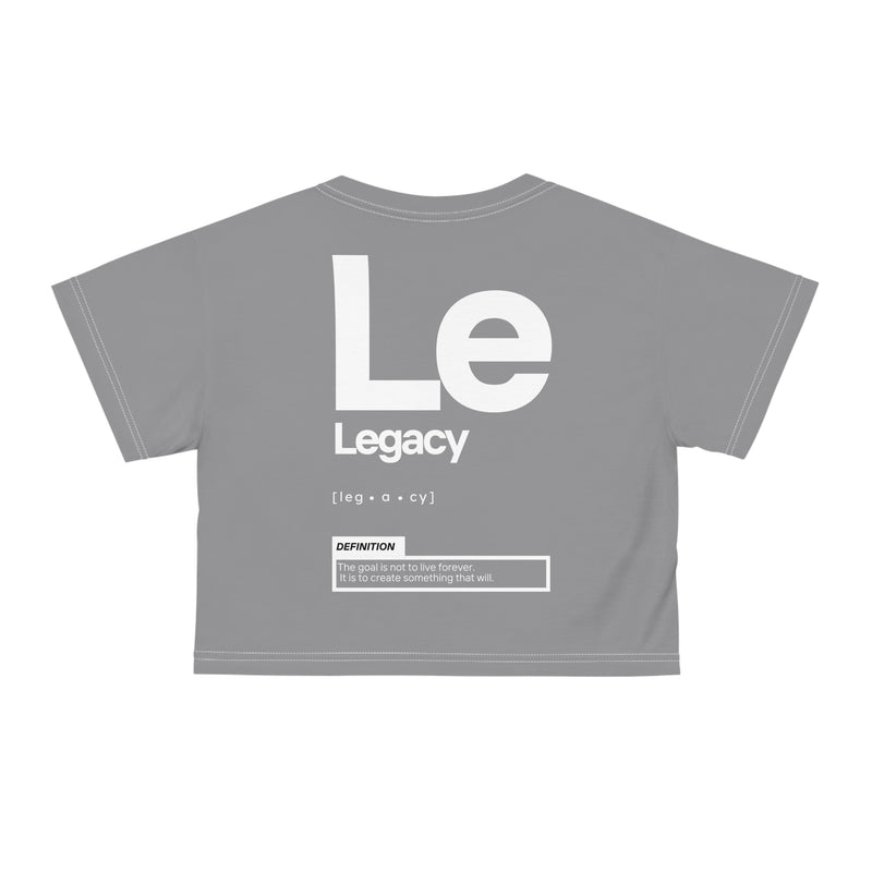 NOVL Cropped Top: Legacy Grey | White