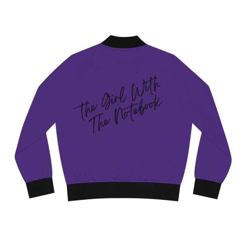 TGWTN Women's Bomber Jacket: Black | Purple