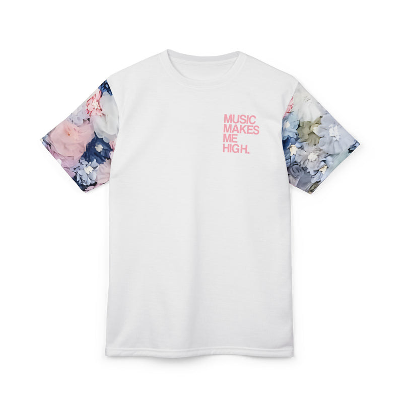 MMMH Unisex T-Shirt: Flowers/White | Pink