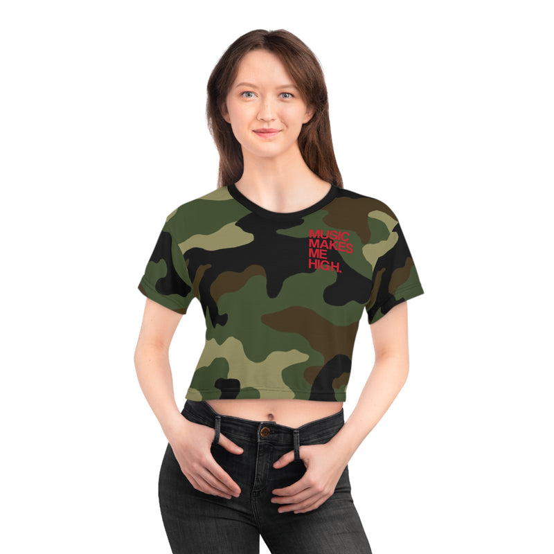 MMMH Cropped Top: Camo | Red