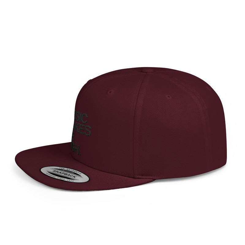 MMMH Classic Snapback: Maroon_Black Lettering