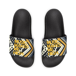 MMMH Unisex Sandals: Black Abstract | Yellow