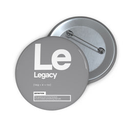 NOVL Round Pin: Legacy Grey| White