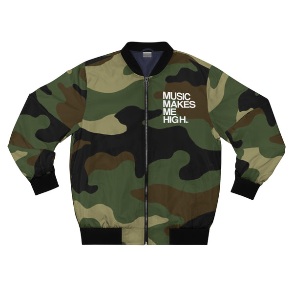 MMMH Unisex Bomber Jacket: Camo | White