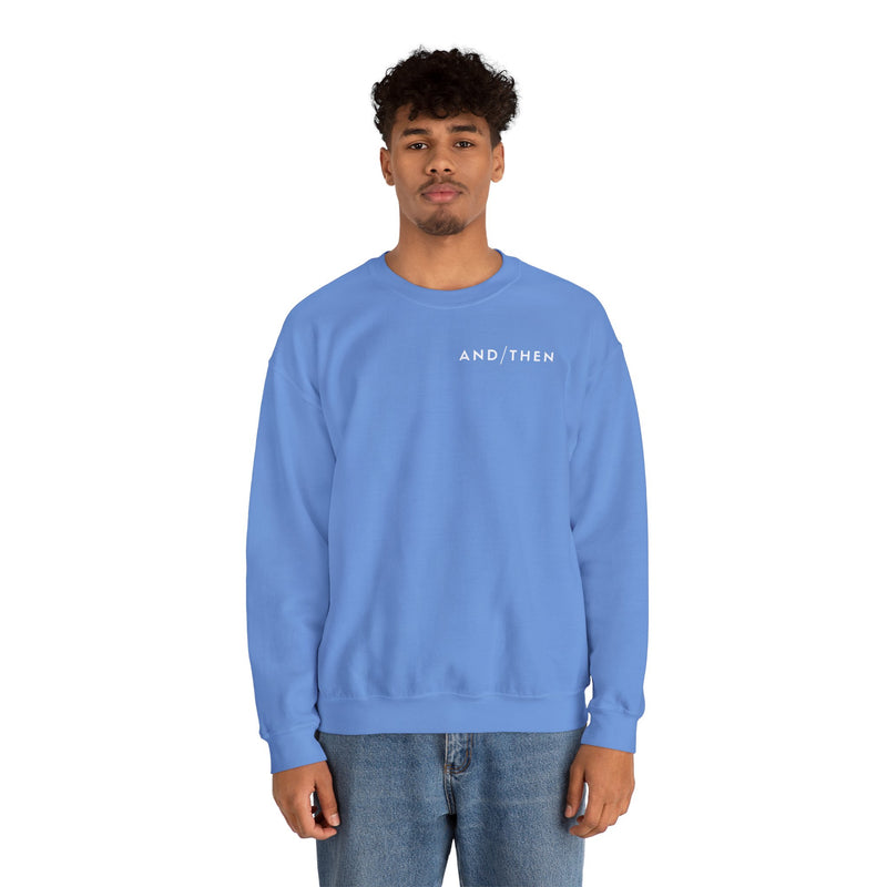 IJTT Unisex Sweatshirt: AT Slash White | Carolina Blue