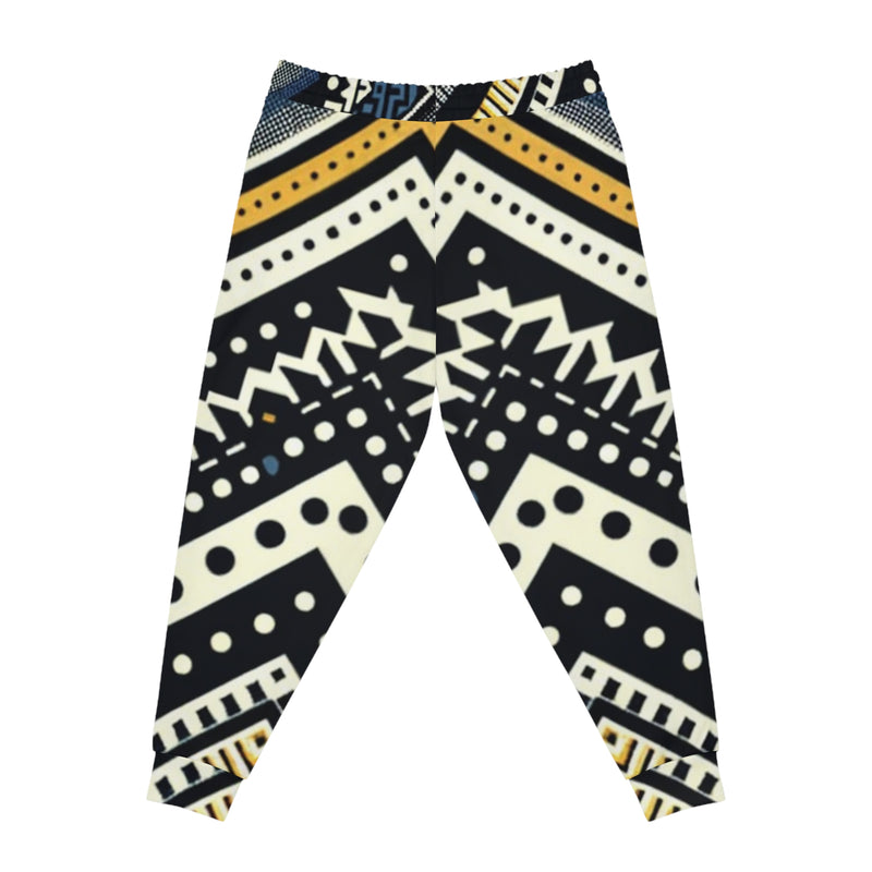 MMMH Unisex Joggers: Black Abstract | Yellow