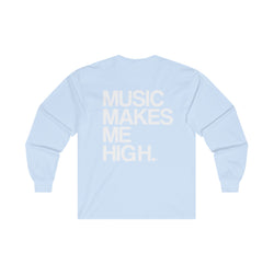 MMMH Unisex Long Sleeve Tee: Light Blue | White Lettering