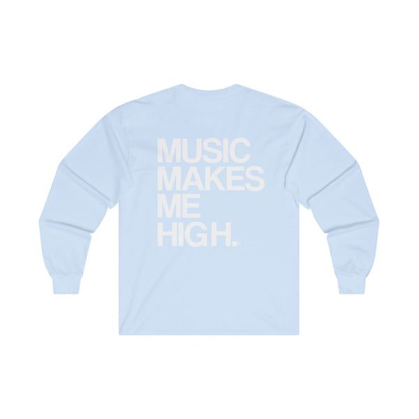 MMMH Unisex Long Sleeve Tee: Light Blue | White