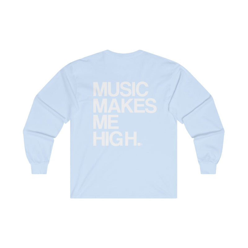 MMMH Unisex Long Sleeve Tee: Light Blue | White Lettering