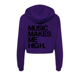 MMMH Cropped Hoodie: Purple | Black