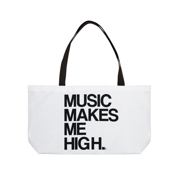 MMMH Weekender Bag (Black Handle): White | Black