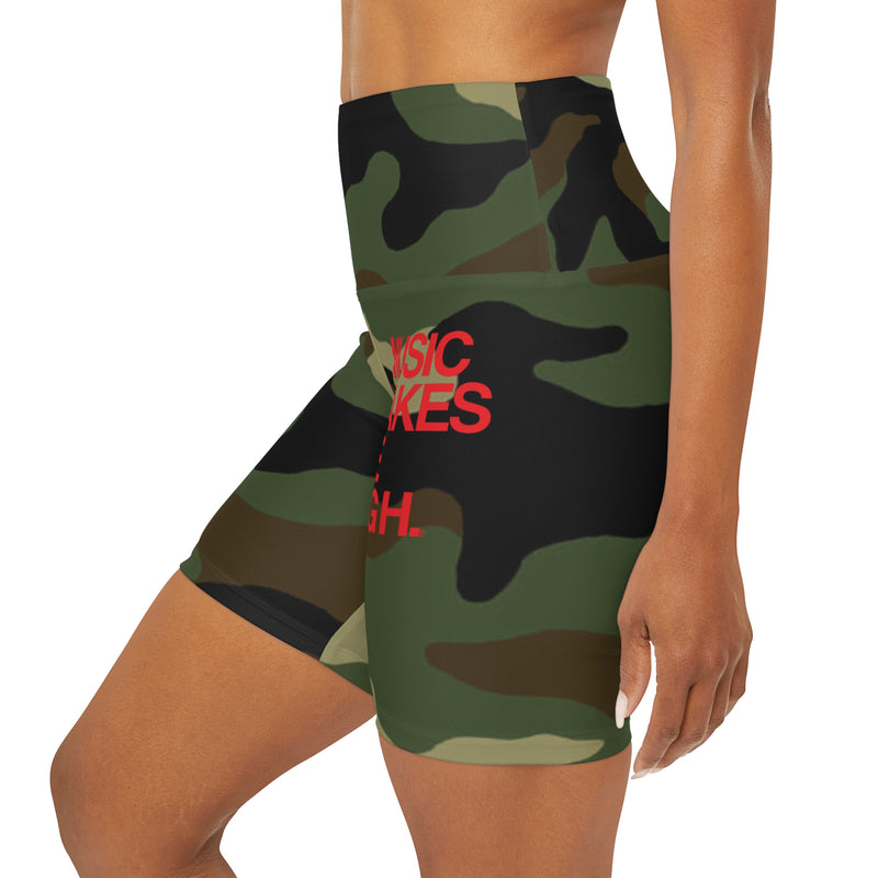 MMMH Yoga Shorts: Camo | Red