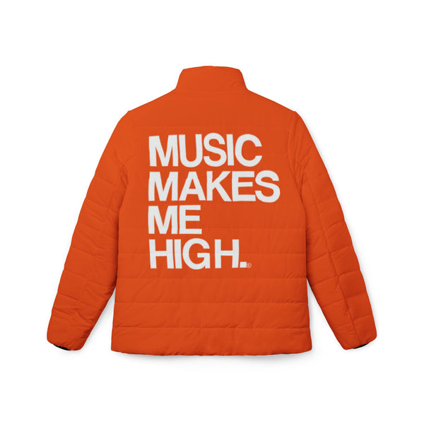 MMMH Women’s Puffer Jacket: Orange | White