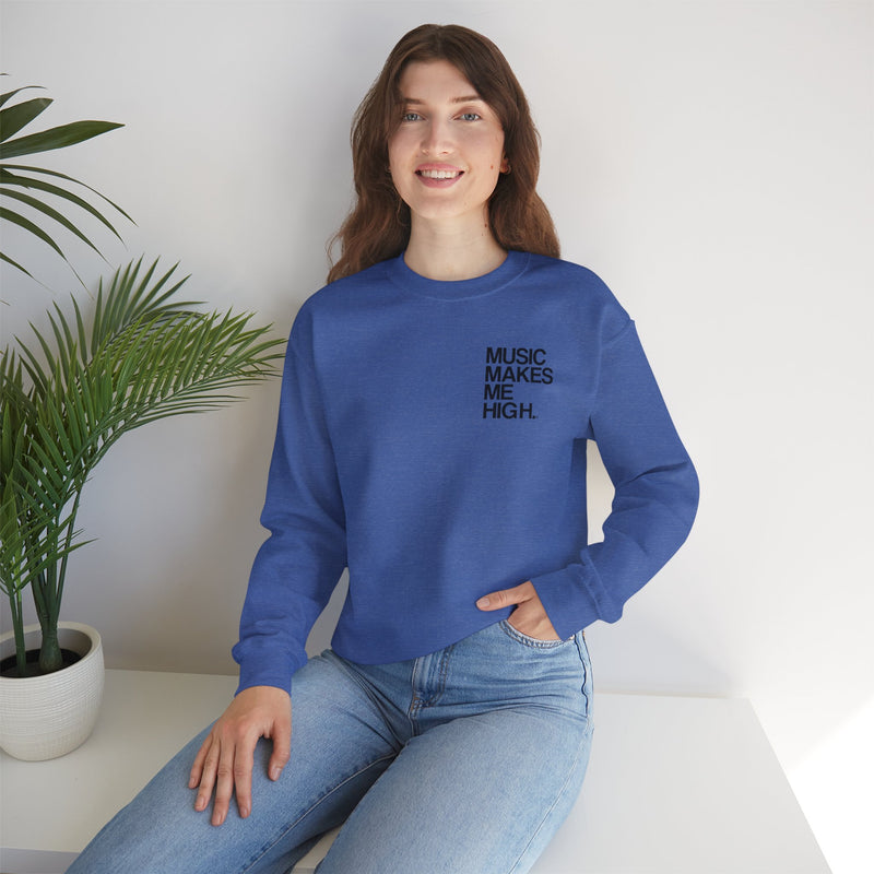 MMMH Unisex Sweatshirt: Heather Sport Royal | Black Lettering