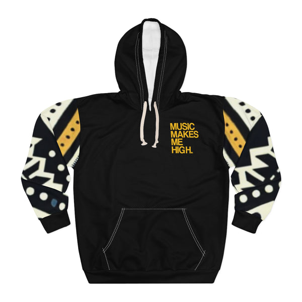 MMMH Unisex Hoodie: Black Abstract/Black | Yellow