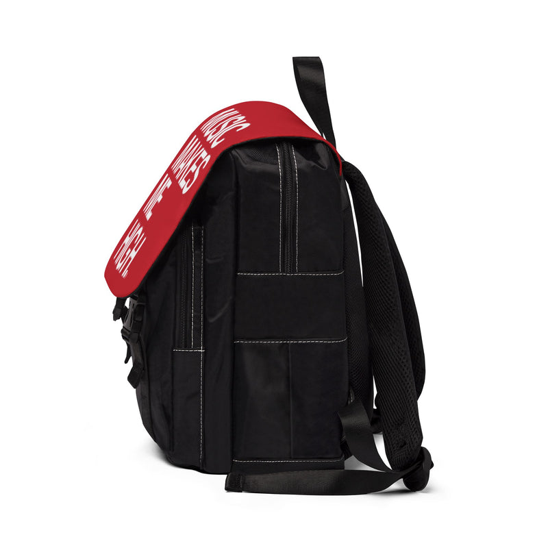 MMMH Backpack: Dark Red | White Lettering