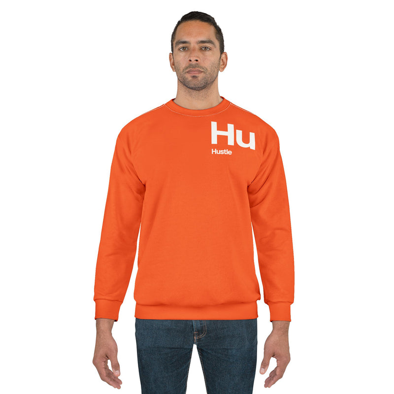 NOVL Unisex Sweatshirt: Hustle White | Orange