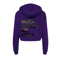 MMMH Cropped Hoodie: Purple | Camo