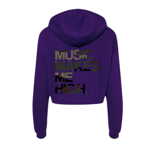 MMMH Cropped Hoodie: Purple | Camo