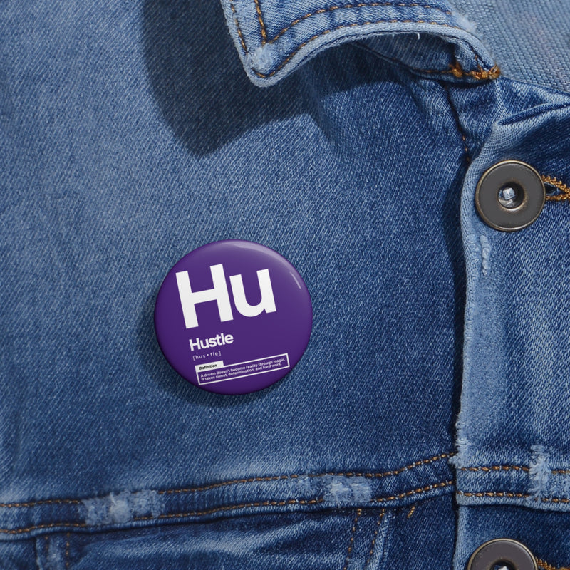 NOVL Round Pin: Hustle White | Purple