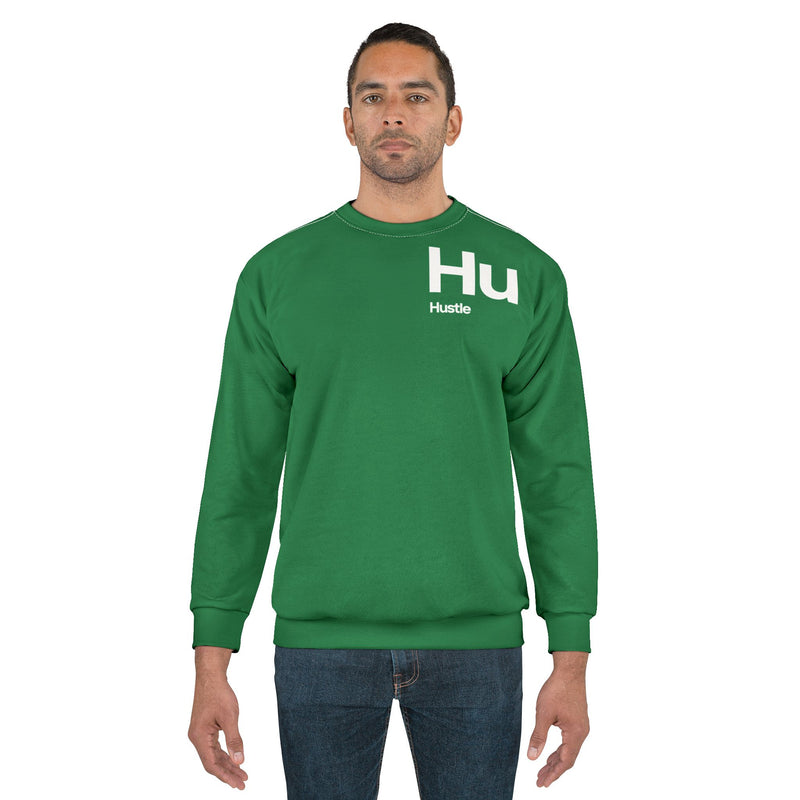 NOVL Unisex Sweatshirt: Hustle White | Dark Green