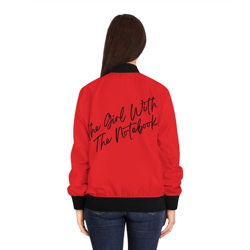 TGWTN Women's Bomber Jacket: Black | Red