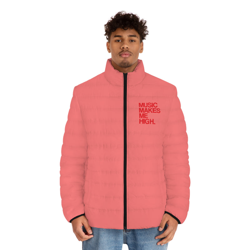 MMMH Men's Puffer Jacket: Light Red | Red