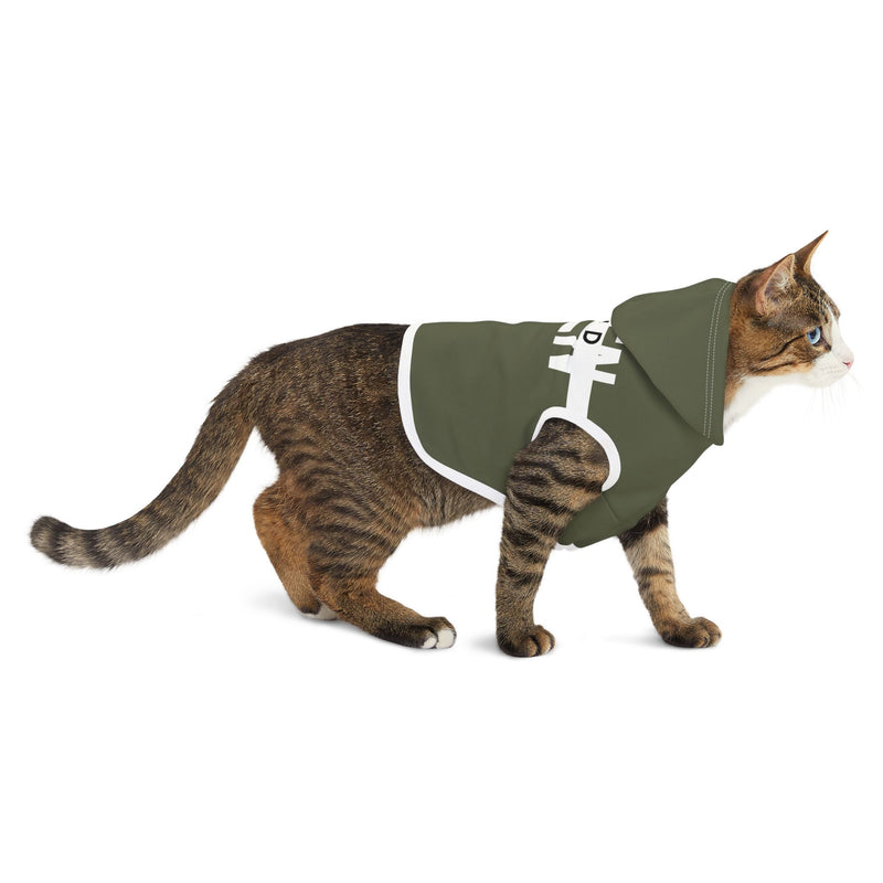 IJTT Pet Hoodie: AT Strike White | Military Green