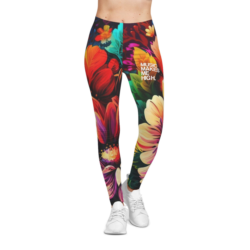 MMMH Leggings: Floral | White