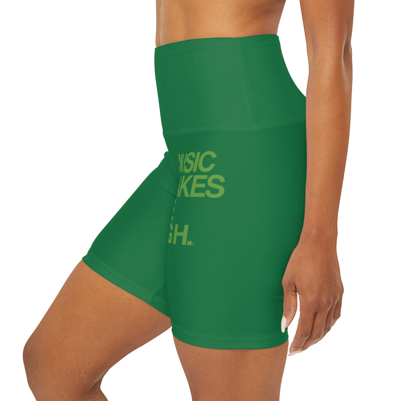 MMMH Yoga Shorts: Green | Light Green