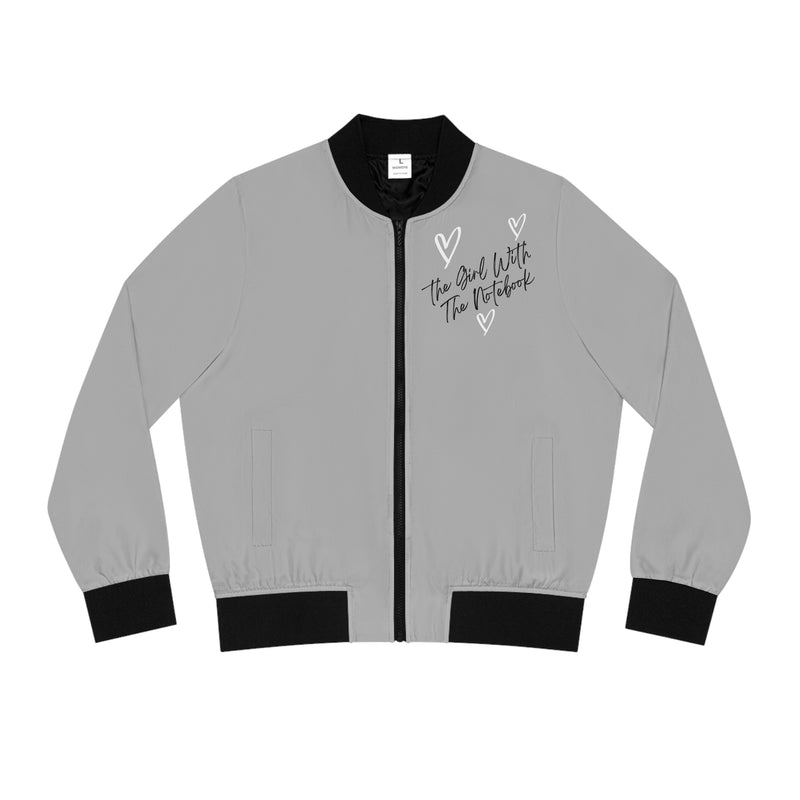 TGWTN Women's Bomber Jacket: White/Black | Grey