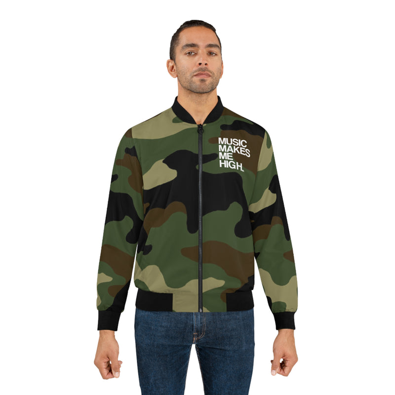 MMMH Unisex Bomber Jacket: Camo | White