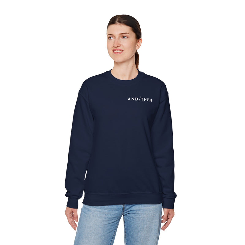 IJTT Unisex Sweatshirt: AT Slash White | Navy