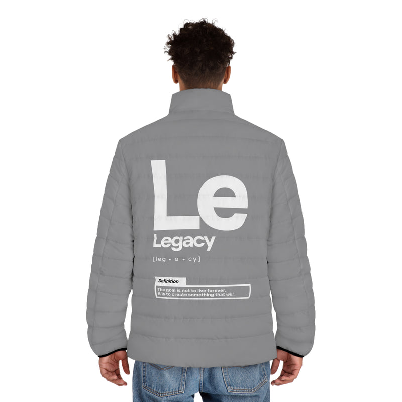 NOVL Men's Puffer Jacket: Legacy Grey | White