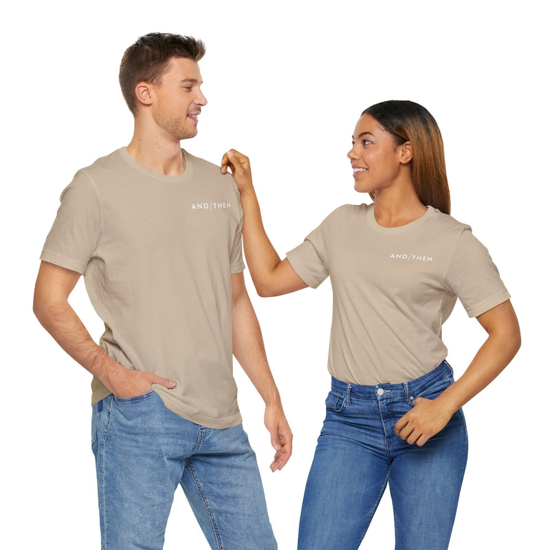 IJTT Unisex T-Shirt: AT Slash White | Tan