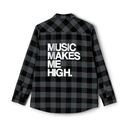 MMMH Unisex Flannel Shirt: Charcoal Heather | White