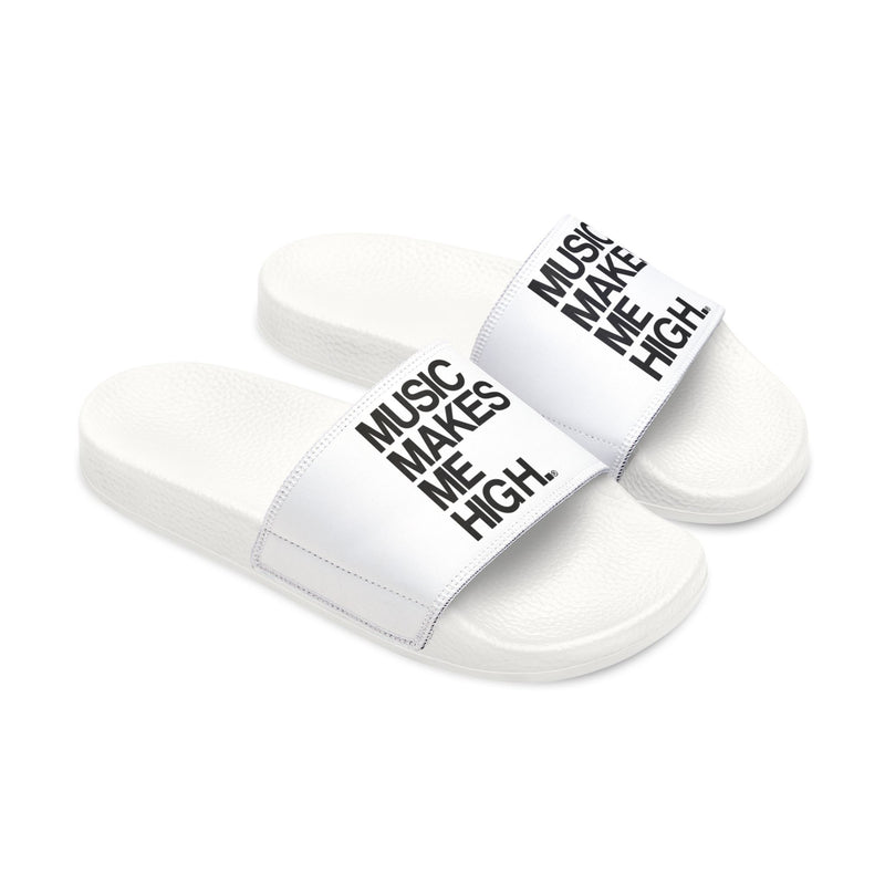 MMMH Unisex Slides: White/Black | Black