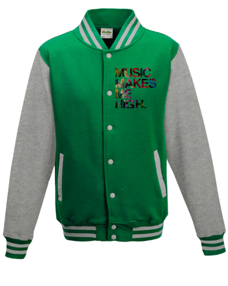 MMMH Unisex Letterman Jacket: Green/Gray | Camo