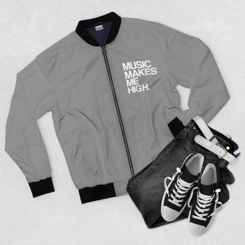 MMMH Unisex Bomber Jacket: Grey | White