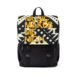 MMMH Backpack: Black Abstract | Yellow