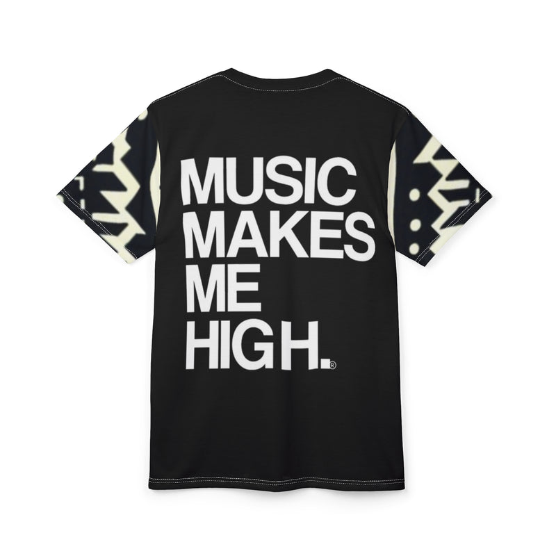 MMMH Unisex T-Shirt: Black Abstract/Black | White