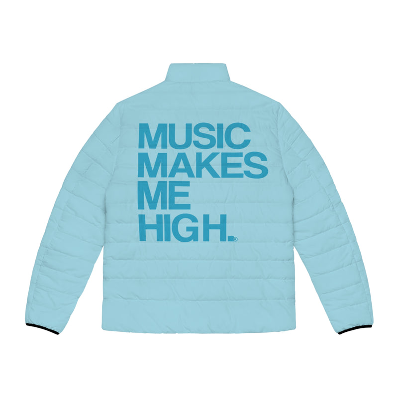 MMMH Men's Puffer Jacket: Light Turquoise | Turquoise