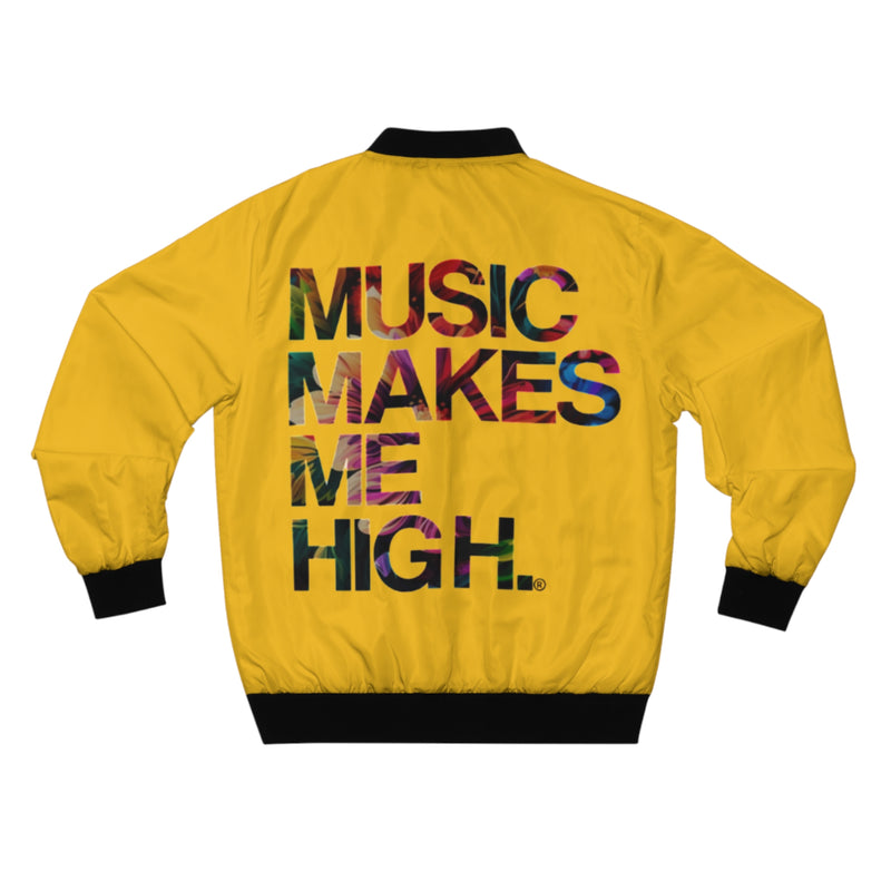 MMMH Unisex Bomber Jacket: Yellow | Floral