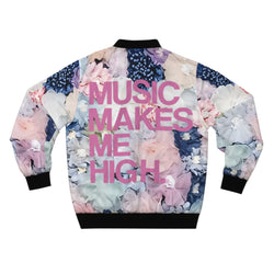 MMMH Unisex Bomber Jacket: Floral | Pink