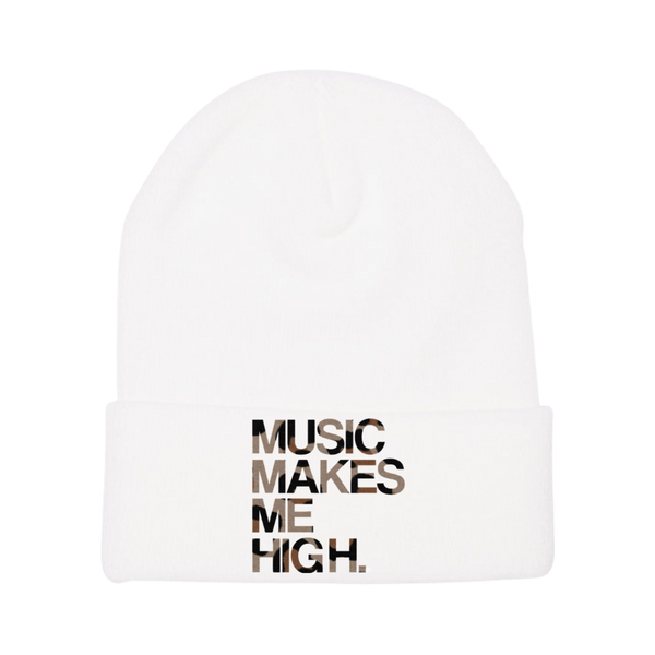 MMMH Beanie: White | Leopard