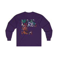 MMMH Unisex Long Sleeve Tee: Purple | Graffiti