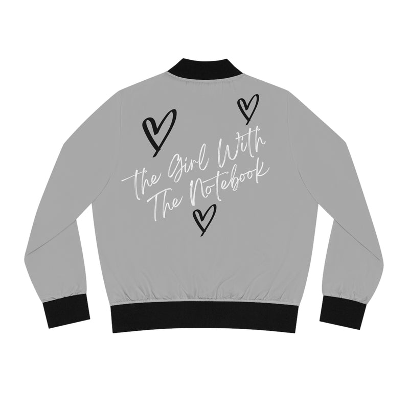 TGWTN Women's Bomber Jacket: Black/White | Grey