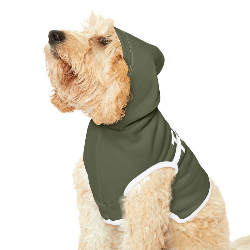 IJTT Pet Hoodie: AT Strike White | Military Green