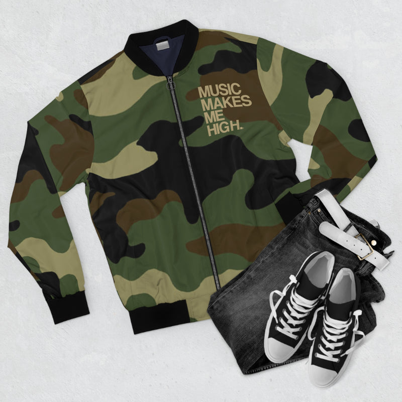 MMMH Unisex Bomber Jacket: Camo | Gold