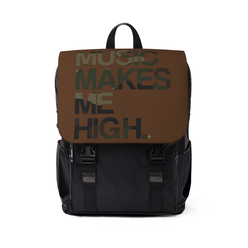 MMMH Backpack: Brown | Camo Lettering